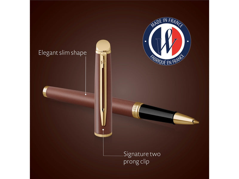 Waterman Hémisphère Rollerball Pen | Copper Red (The Understated Edit Collection) | Fine Point with Black Ink | Gift Box