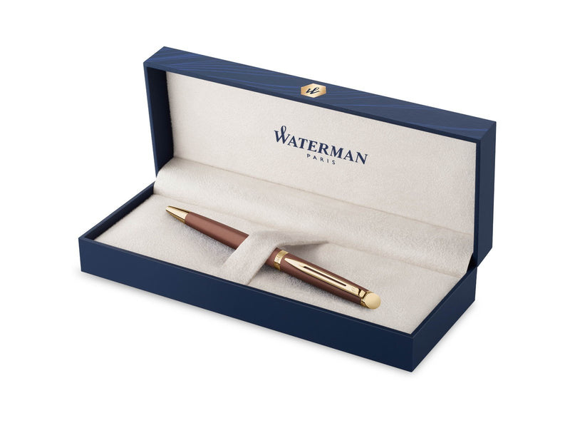 Waterman Hémisphère Ballpoint Pen | Copper Red (The Understated Edit Collection) | Medium Point with Blue Ink | Gift Box