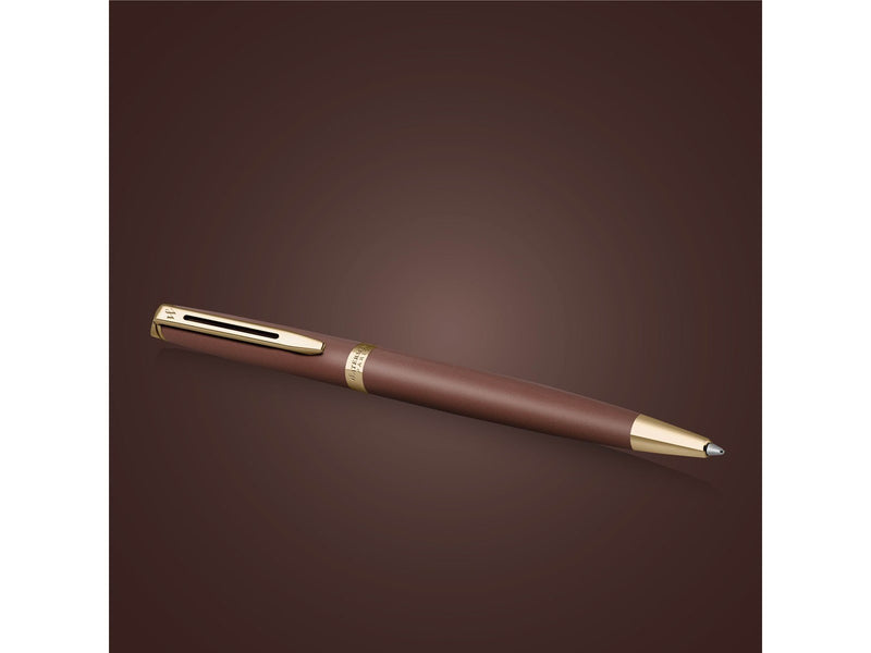 Waterman Hémisphère Ballpoint Pen | Copper Red (The Understated Edit Collection) | Medium Point with Blue Ink | Gift Box