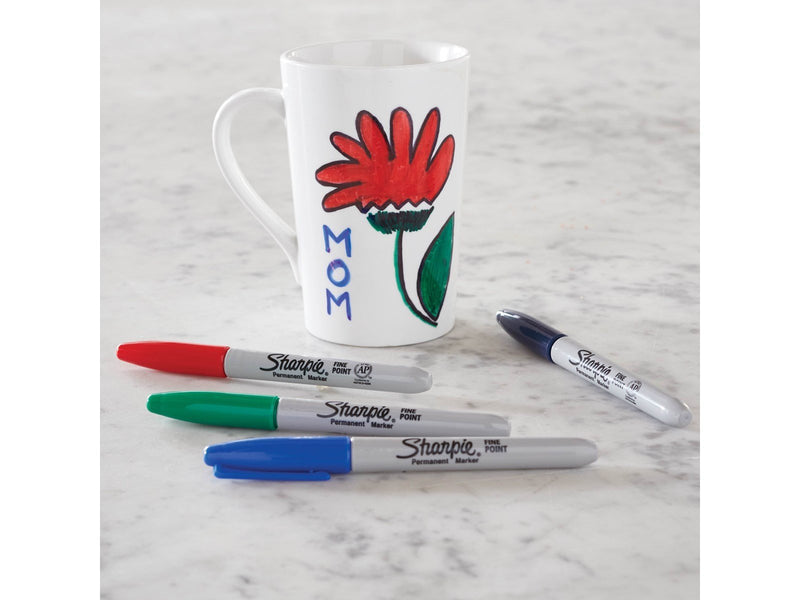 Sharpie Permanent Markers | Fine Point Colouring Pens | Assorted Colours | 24 Marker Pens
