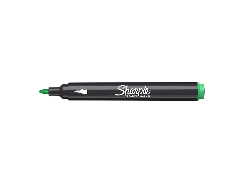 Sharpie Creative Marker Acrylic Paint Pens | Bullet Tip Water-Based Paint Markers | Green | 6 Count
