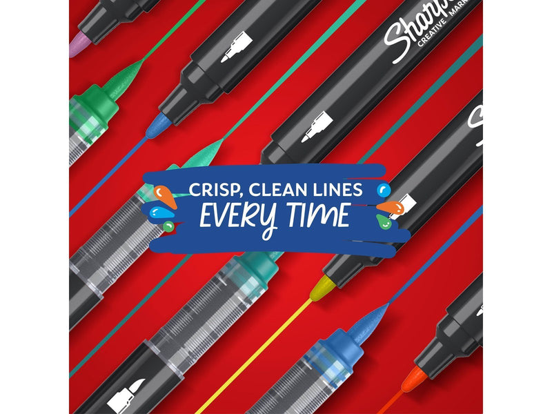 Sharpie Creative Marker Acrylic Paint Pens | Brush Tip Water-Based Paint Markers | Lilac | 6 Count