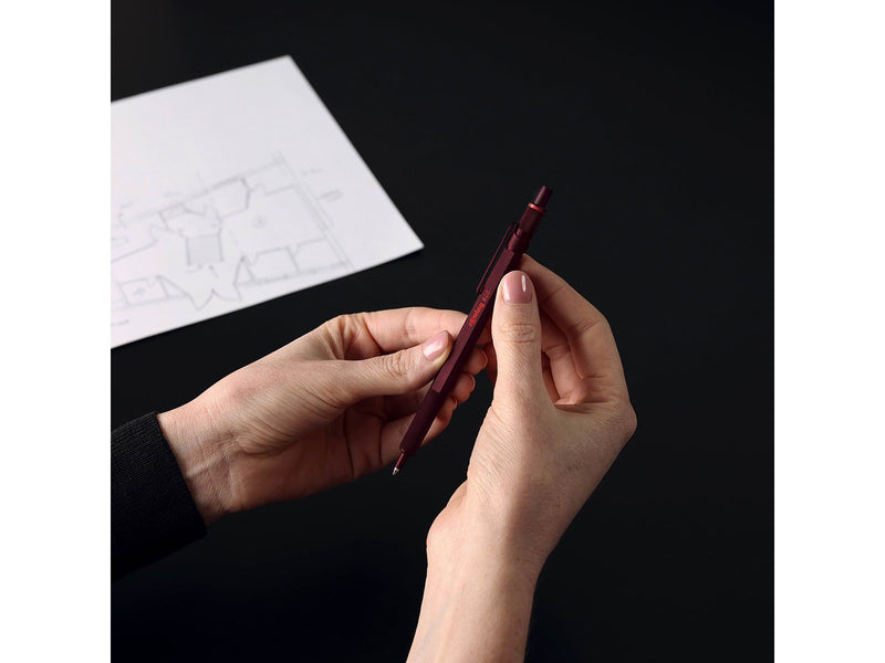 Rotring 600 Ballpoint Pen | Medium Point | Black Ink | All-Metal Body Pen | Chocolate Truffle | Non-Slip Knurled Grip & Hexagona