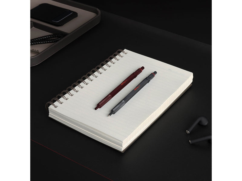 Rotring 600 Ballpoint Pen | Medium Point | Black Ink | All-Metal Body Pen | Chocolate Truffle | Non-Slip Knurled Grip & Hexagona