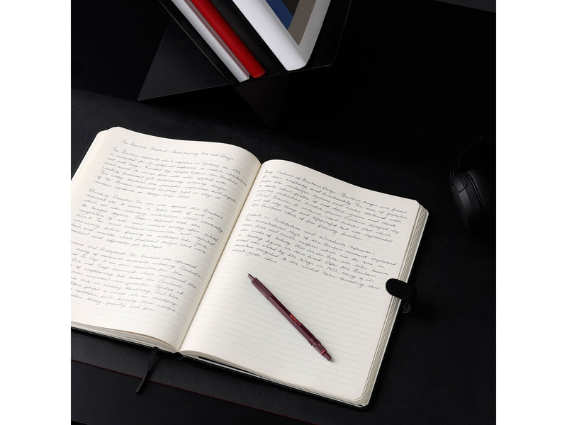 Rotring 600 Ballpoint Pen | Medium Point | Black Ink | All-Metal Body Pen | Dark Stone | Non-Slip Knurled Grip & Hexagonal Barre