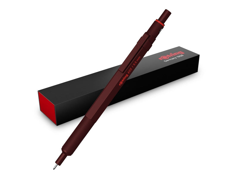 Rotring 600 Mechanical Pencil | HB Lead 0.5 mm | All-Metal Body Propelling Pencil | Chocolate Truffle | Non-Slip Knurled Grip &