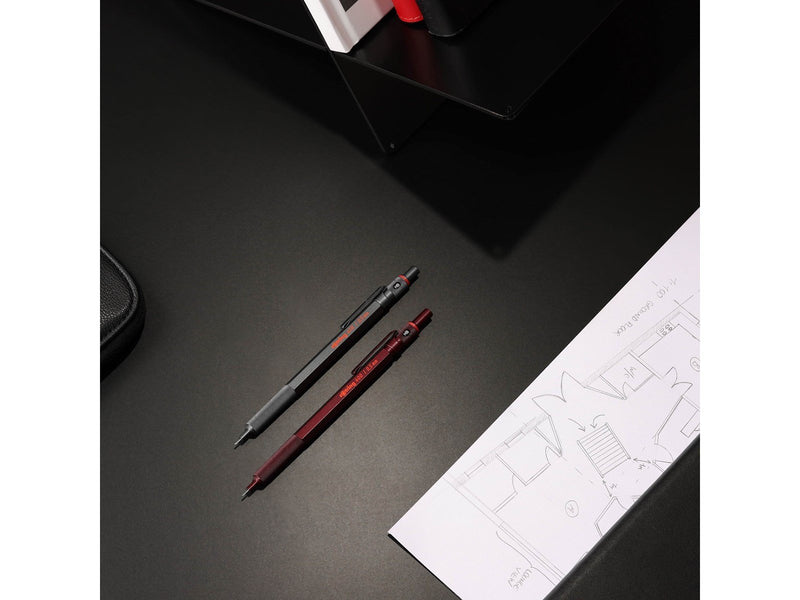 Rotring 600 Mechanical Pencil | HB Lead 0.5 mm | All-Metal Body Propelling Pencil | Chocolate Truffle | Non-Slip Knurled Grip &