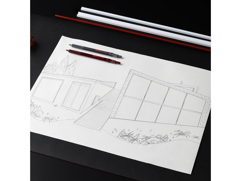 Rotring 600 Mechanical Pencil | HB Lead 0.5 mm | All-Metal Body Propelling Pencil | Chocolate Truffle | Non-Slip Knurled Grip &