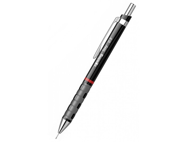 Rotring Tikky Mechanical Pencil & Ballpoint Set | HB Lead 0.5 mm Pencil | Medium Point Pen | Black Barrel