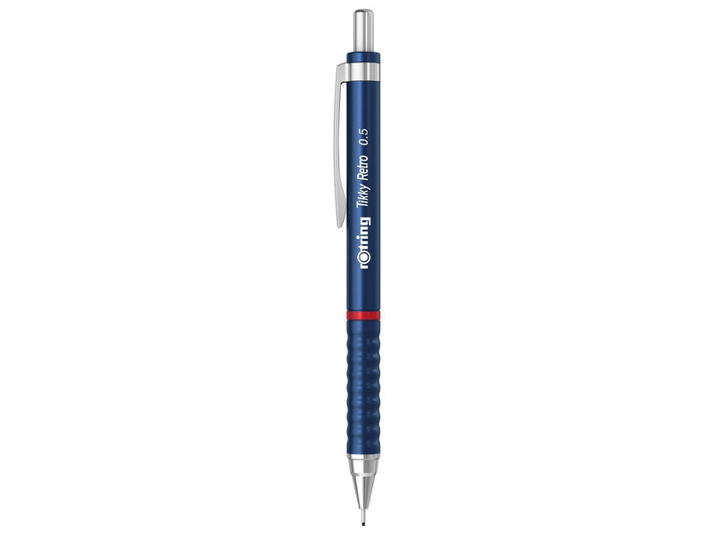 Rotring Tikky Retro Mechanical Pencil & Eraser Set | 2B lead 0.5 mm | Blue Barrel