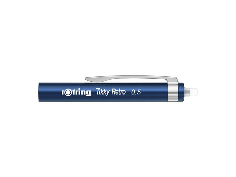 Rotring Tikky Retro Mechanical Pencil & Eraser Set | 2B lead 0.5 mm | Blue Barrel