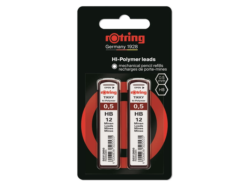 Rotring Tikky Mechanical Pencil Refills | HB Lead 0.5 mm | Hi-Polymer Pencil Lead