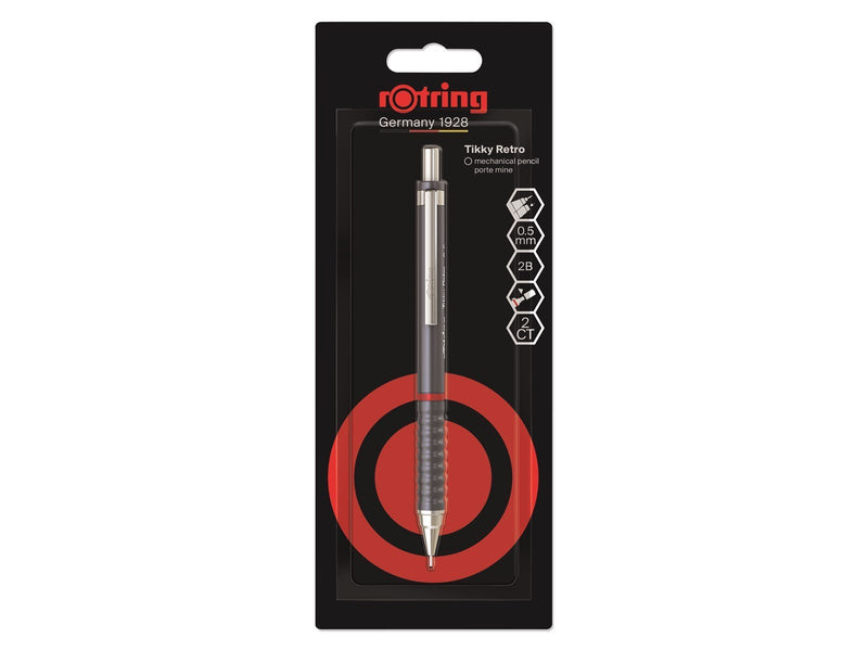 Rotring Tikky Retro Mechanical Pencil | 2B lead 0.5 mm | Grey Barrel