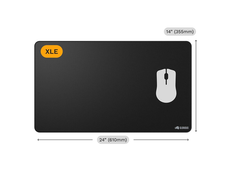 Glorious Mouse Pad 2 XL Extended - Stitched - Black