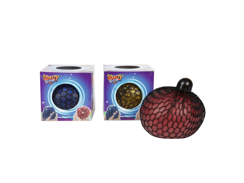 Toi-Toys Fun Glitter Squeeze Ball in Net 10cm