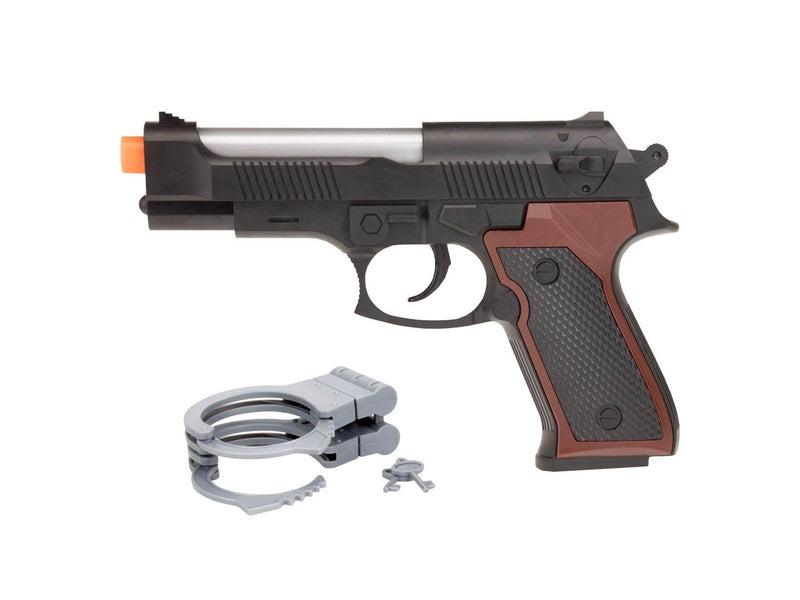 Toi-Toys Police Gun Light and Sound with Handcuffs