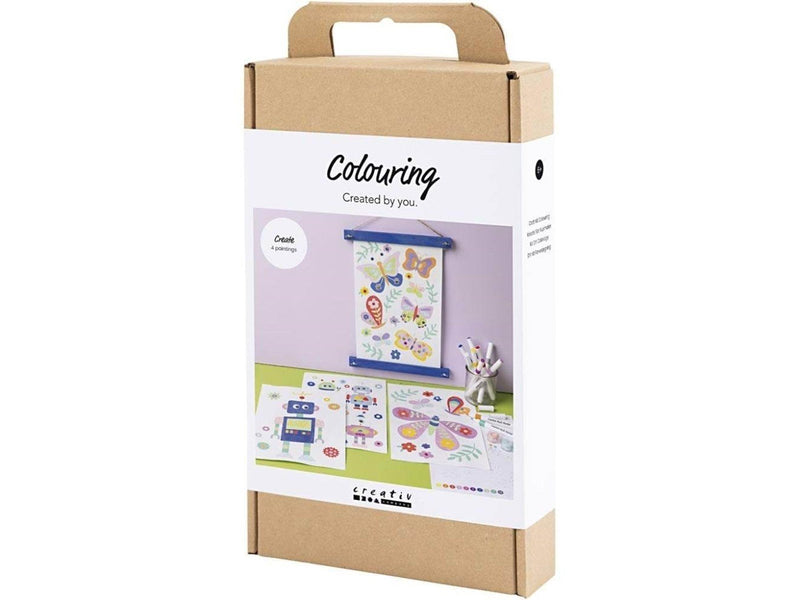 Creativ Company Craft Kit Colouring Butterfly and Robot