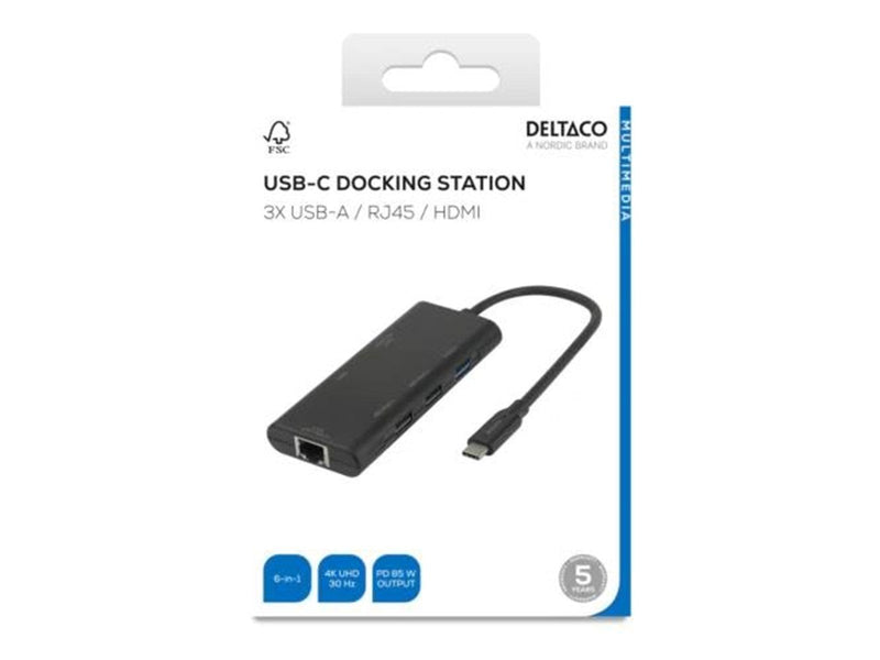 Deltaco USB-C Docking Station