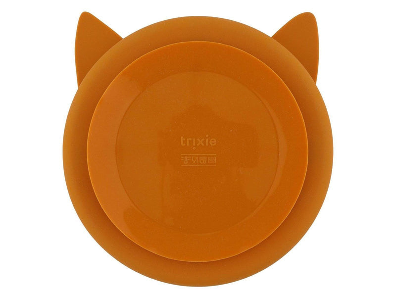 Trixie Baby Silicone Plate with Compartments and Suction Cup - Mr. Fox