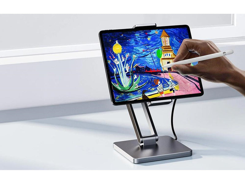 INVZI Docking Station with Stand for Tablet/iPad – 3x USB-C 2x USB-A