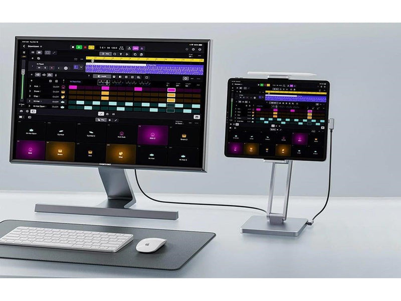 INVZI Docking Station with Stand for Tablet/iPad – 3x USB-C 2x USB-A