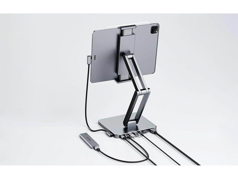 INVZI Docking Station with Stand for Tablet/iPad – 3x USB-C 2x USB-A