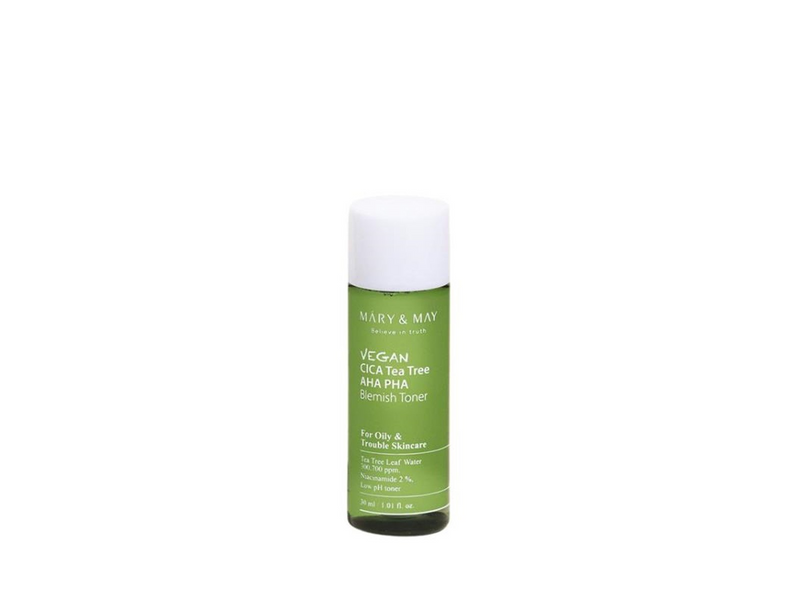 Mary&May Vegan Cica Tea Tree AHA PHA Toner (30 ml.)