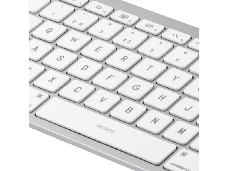 Deltaco USB-C Keyboard for iOS/MacOS - Tastatur - Ohne Ziffernblock - Nordisch - Silber