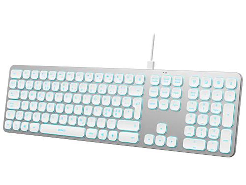 Deltaco Aluminium Keyboard - Tastaturen - Nordisch - Silber