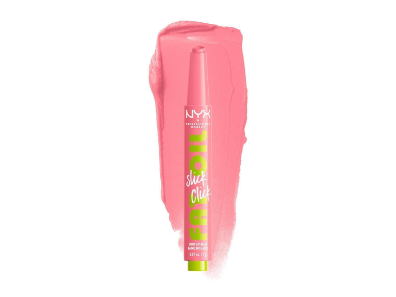 NYX Professional Makeup Fat Oil Slick Click - shiny lip balm - clout (soft baby pink) (02) - high shine