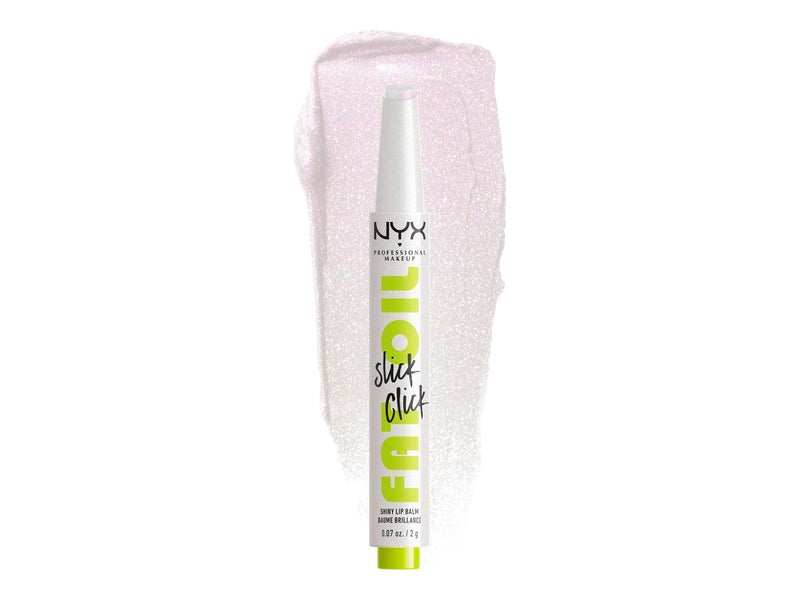 NYX Professional Makeup Fat Oil Slick Click - shiny lip balm - main character (clear with pink pearl) (01) - high shine
