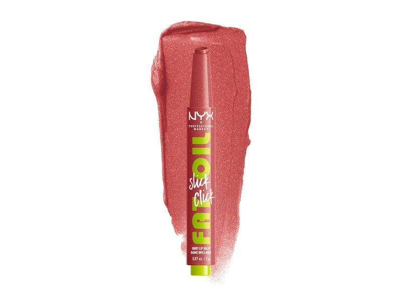 NYX Professional Makeup Fat Oil Slick Click - shiny lip balm - no filter needed (pink pearl nude) (03) - high shine