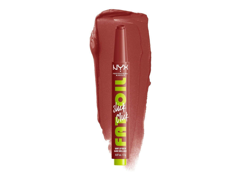NYX Professional Makeup Fat Oil Slick Click - shiny lip balm - going viral (rose) (04) - high shine
