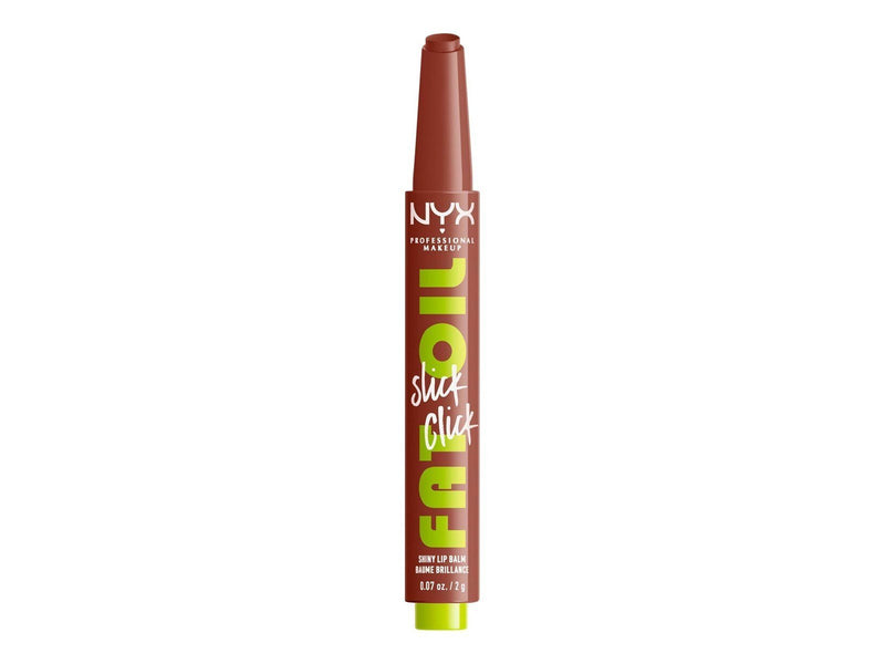 NYX Professional Makeup Fat Oil Slick Click - shiny lip balm - link in my bio (warm nude) (05) - high shine