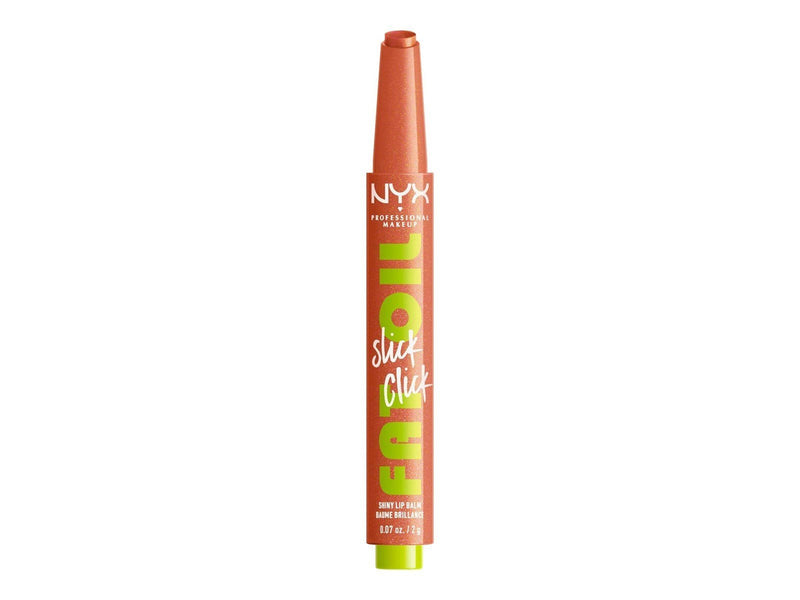 NYX Professional Makeup Fat Oil Slick Click - shiny lip balm - hits different (clear with bronze pearl) (06) - high shine