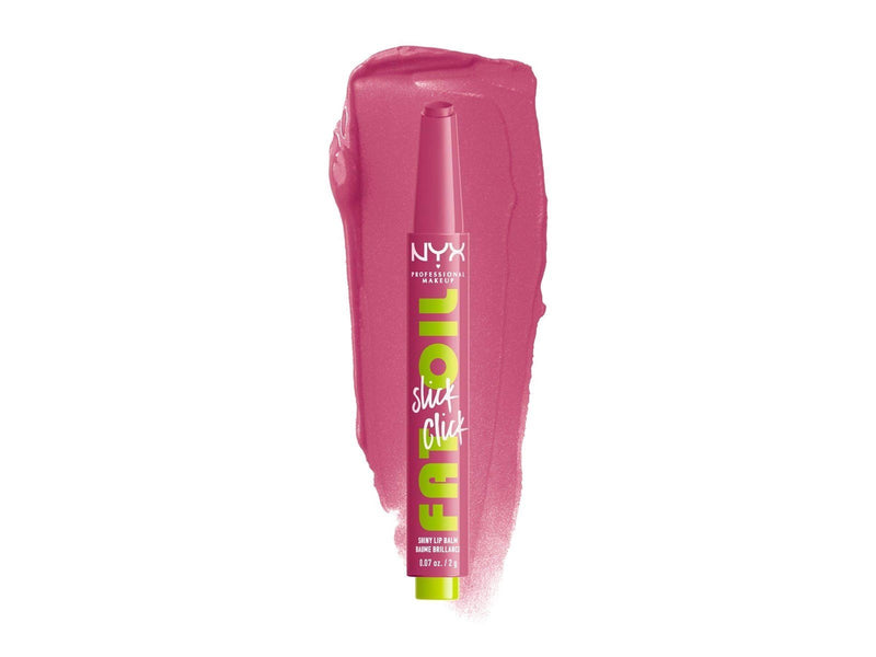 NYX Professional Makeup Fat Oil Slick Click - shiny lip balm - dm me (lilac pink) (07) - high shine