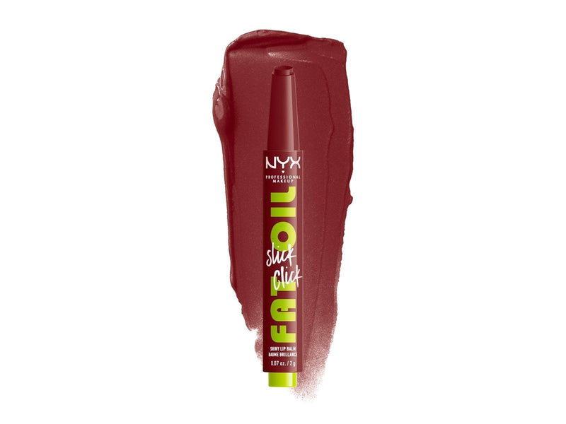 NYX Professional Makeup Fat Oil Slick Click - shiny lip balm - in a mood (wine) (11) - high shine