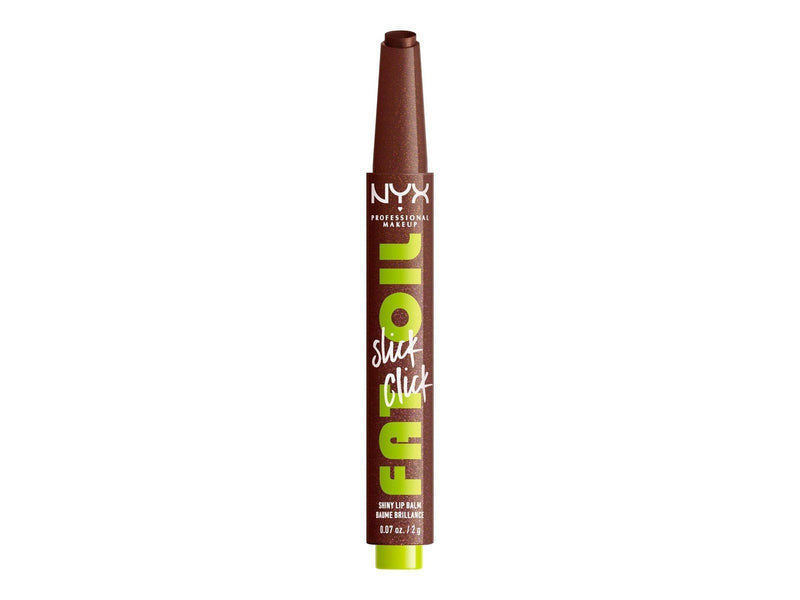 NYX Professional Makeup Fat Oil Slick Click - shiny lip balm - trending topic (cosmic charcoal) (12) - high shine