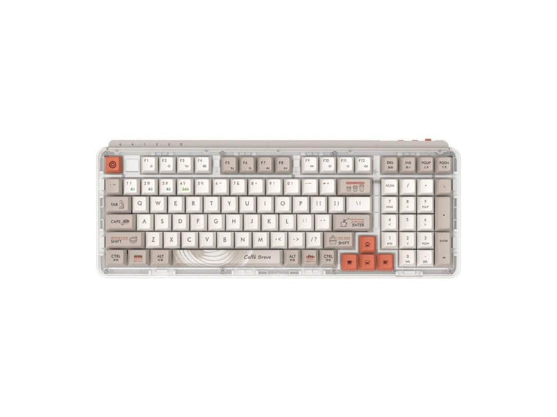 MIIIW Z980 ProMax Wireless Keyboard 2.4G - (Coffee Theme) - Tastaturen - Englisch - Sahne