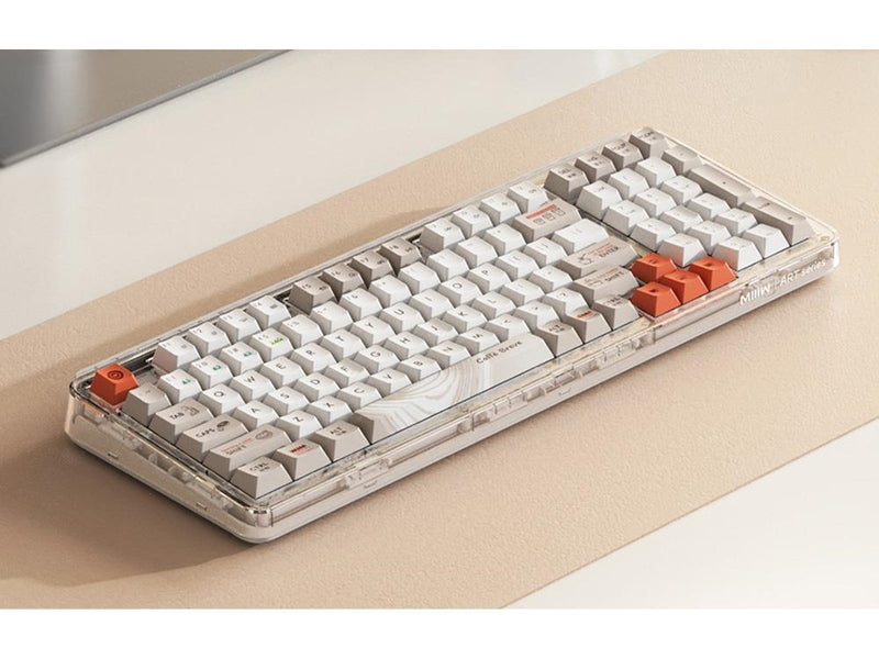 MIIIW Z980 ProMax Wireless Keyboard 2.4G - (Coffee Theme) - Tastaturen - Englisch - Sahne