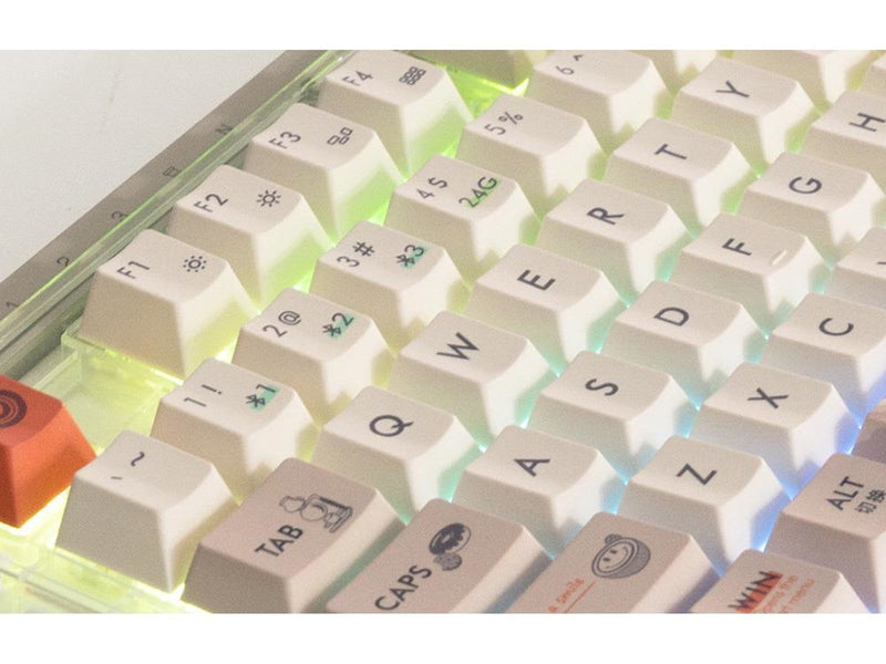 MIIIW Z980 ProMax Wireless Keyboard 2.4G - (Coffee Theme) - Tastaturen - Englisch - Sahne