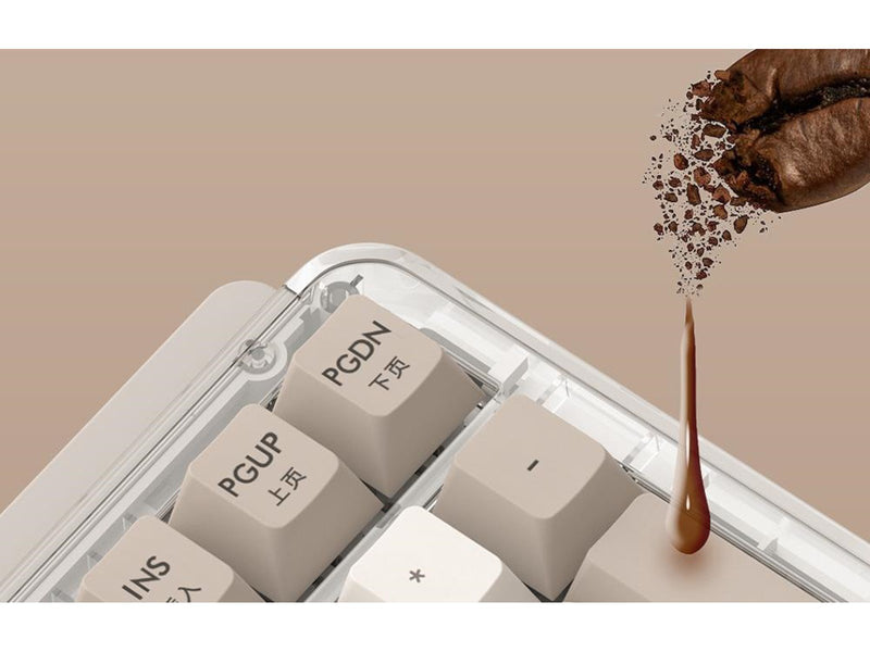 MIIIW Z980 ProMax Wireless Keyboard 2.4G - (Coffee Theme) - Tastaturen - Englisch - Sahne