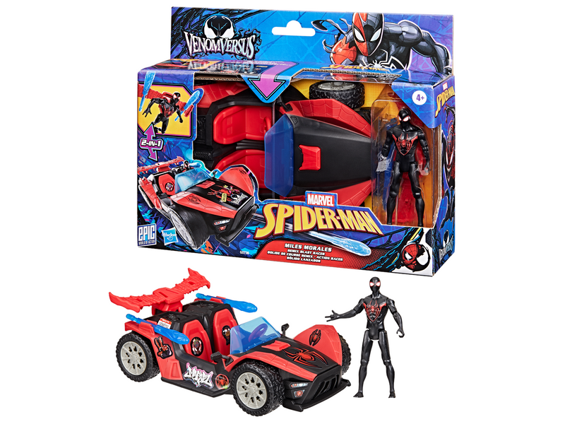Marvel Spider-Man VenomVersus Epic World of Action Miles Morales Remix Blast Racer 10 cm