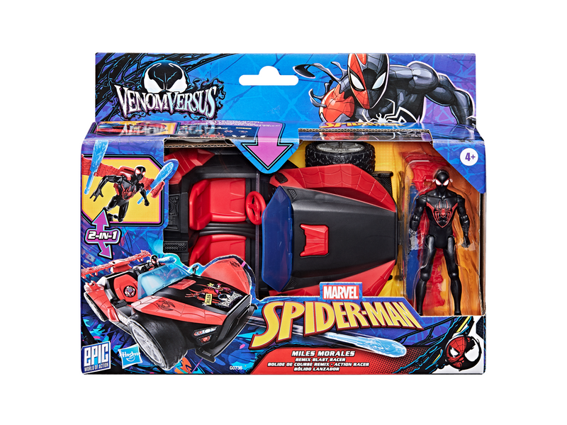 Marvel Spider-Man VenomVersus Epic World of Action Miles Morales Remix Blast Racer 10 cm