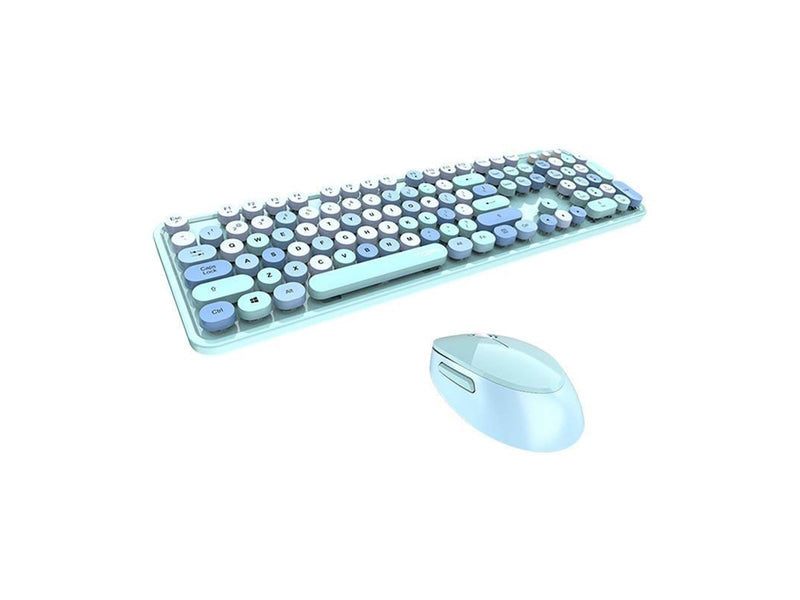 Mofii Wireless Keyboard + Mouse Set - Tastatur & Maus Set - Englisch - Blau