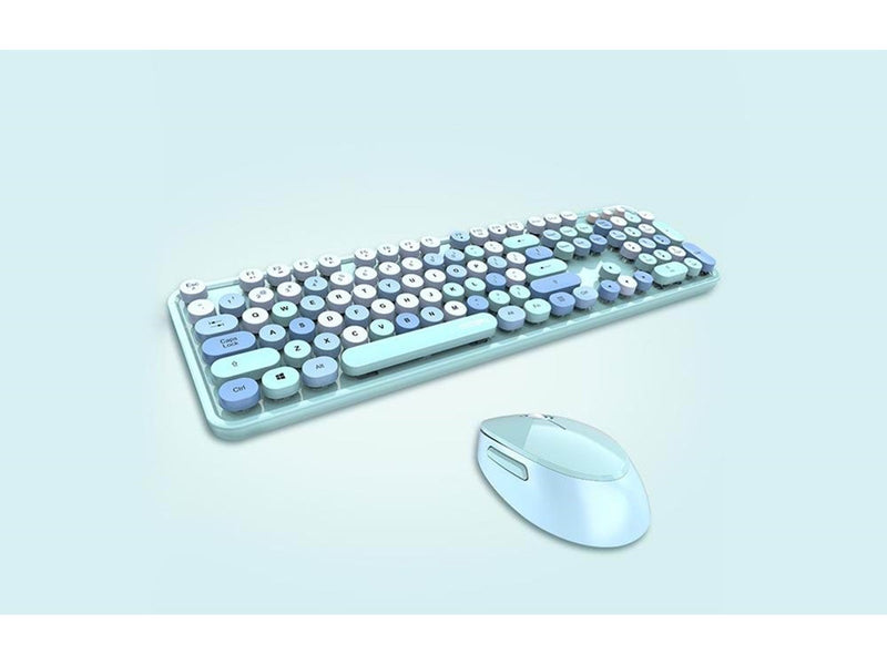 Mofii Wireless Keyboard + Mouse Set - Tastatur & Maus Set - Englisch - Blau
