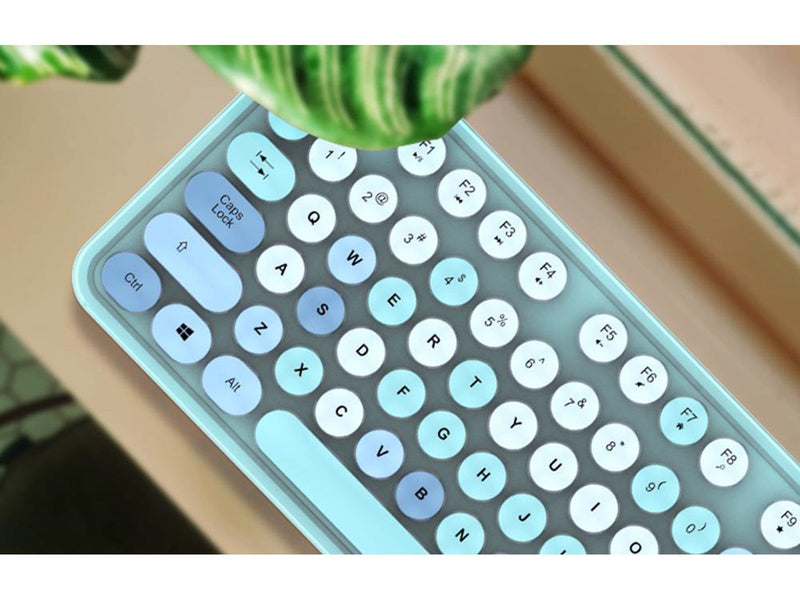Mofii Wireless Keyboard + Mouse Set - Tastatur & Maus Set - Englisch - Blau