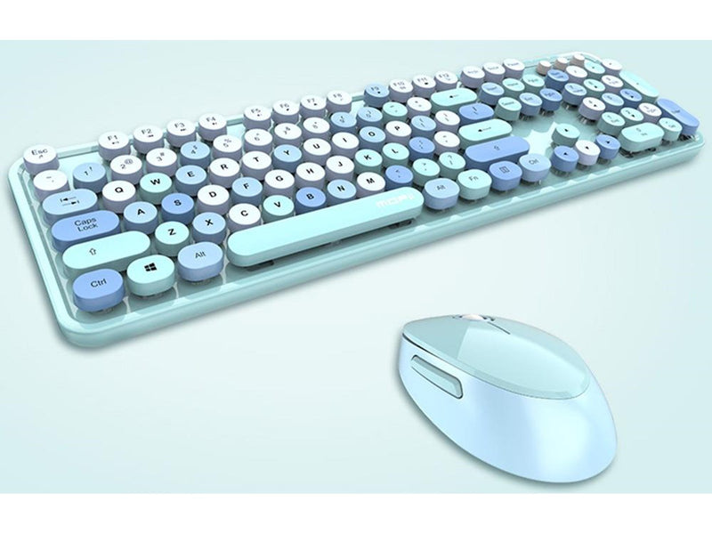 Mofii Wireless Keyboard + Mouse Set - Tastatur & Maus Set - Englisch - Blau