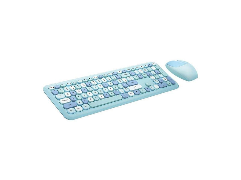 Mofii Wireless Keyboard + Mouse Set - 2.4G - Blue - Tastatur & Maus Set - Englisch - Blau