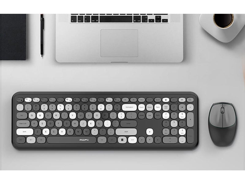 Mofii Wireless Keyboard + Mouse Set - Black - Tastatur & Maus Set - Englisch - Schwarz